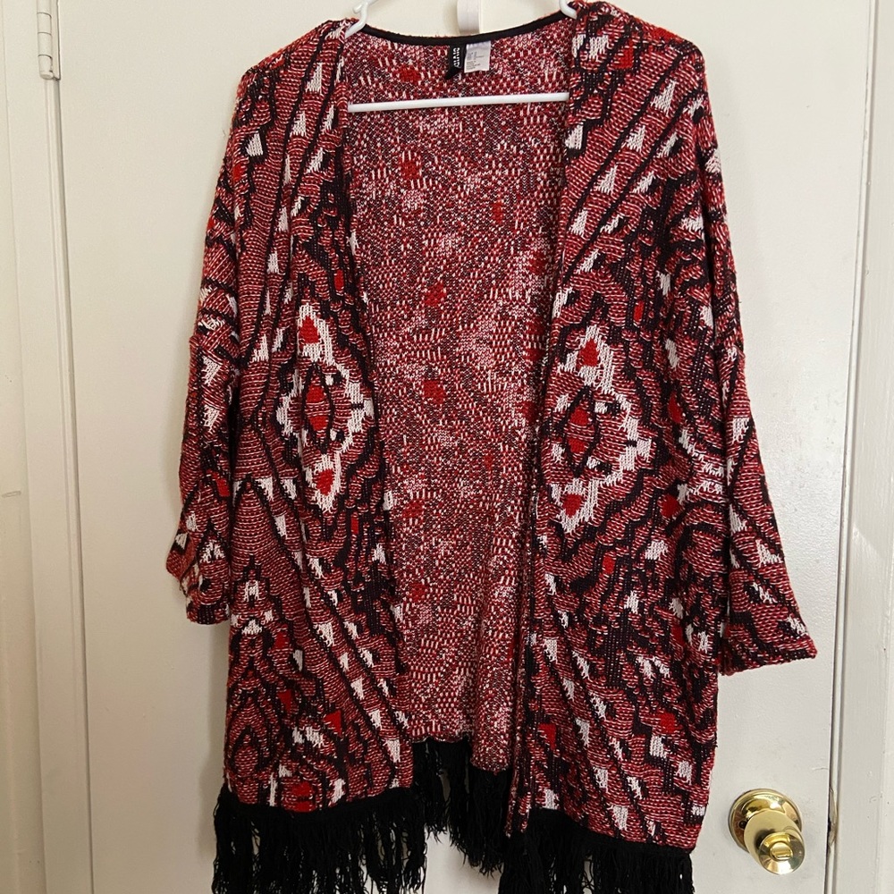 H&M Knit Strips Cardigan Sweater